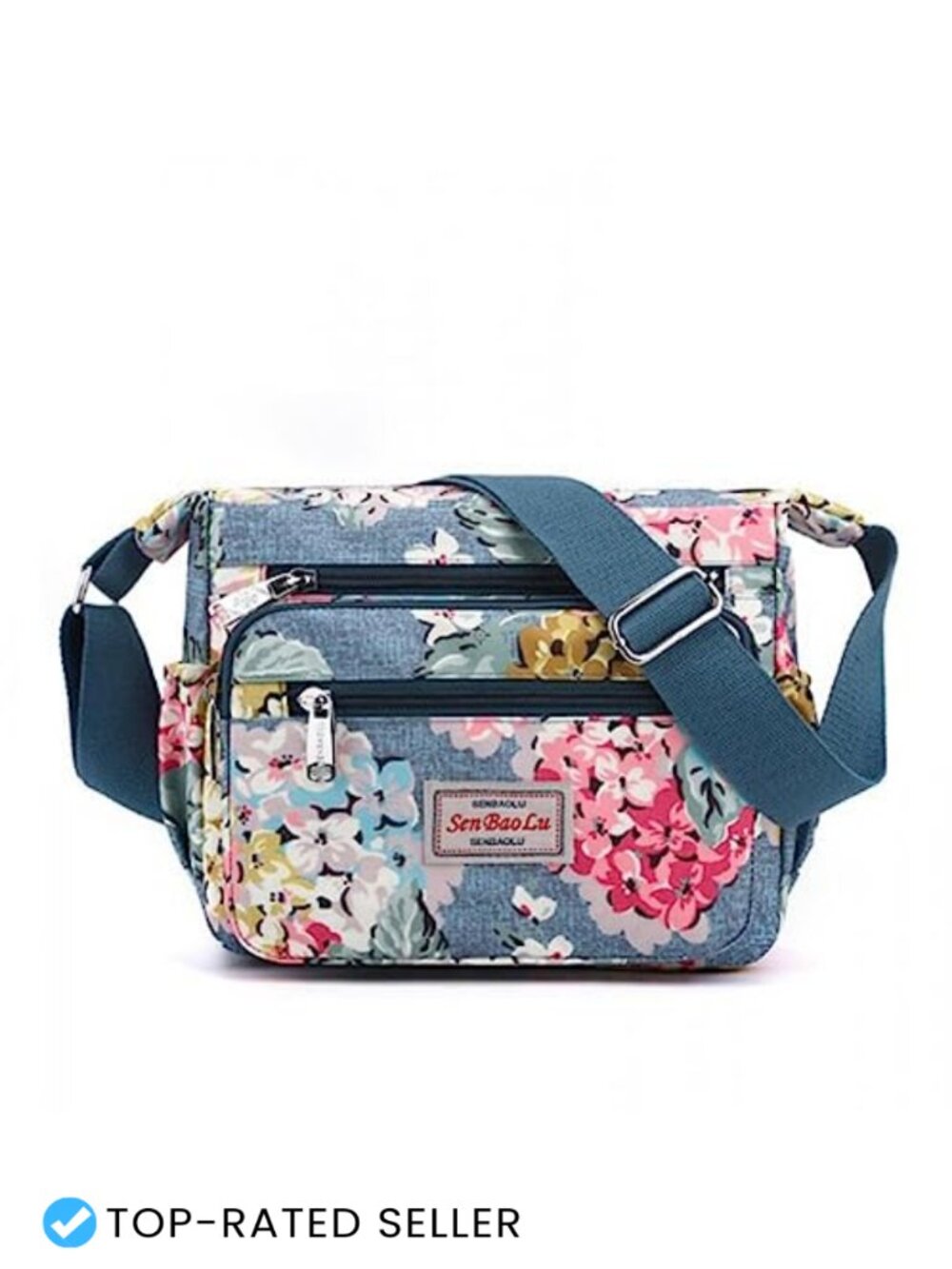 Multifunctional Crossbody Bag Water-Resistant Nylon Canvas Shoulder Handbag